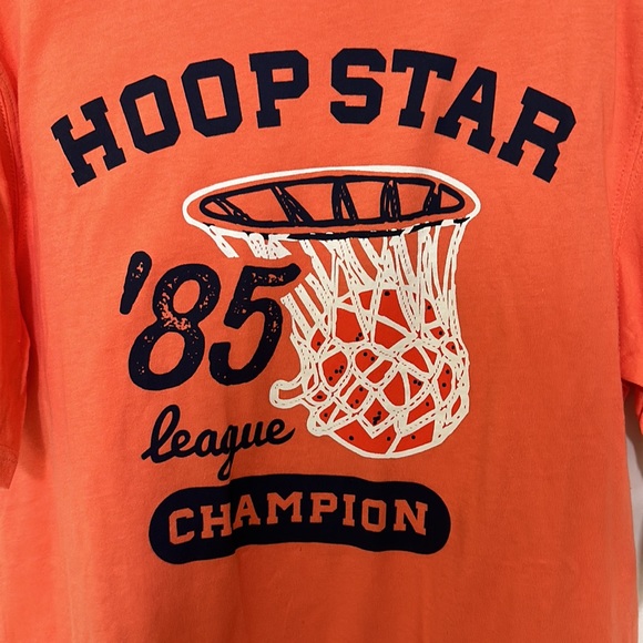 Carter’s NWT size 12 shirt basketball 🏀 theme in orange and blue 🧡💙🧡 - Picture 3 of 6